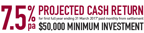 7.5% Projected Cash Return